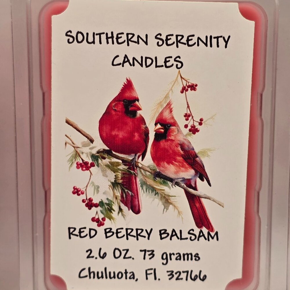 Red Berry Balsam Wax Melt Tart FREE SHIPPING